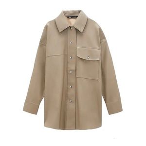 NWOT Zara Leather Oversized Shacket